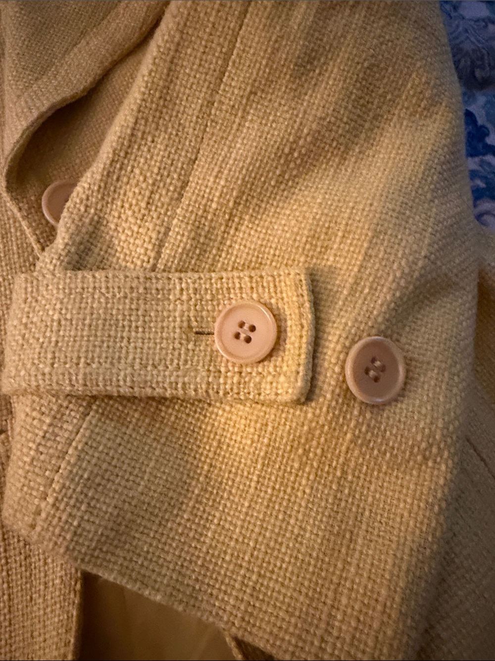 Talbots Bright Yellow Textured Button-Front Jacket - Picture 4 of 6